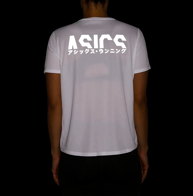 Damen T-Shirt Asics Katakana Sportega SS Top Weiß 