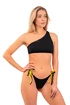 Badehose Nebbia  One Shoulder Bandeau Bikini Top 448 Black