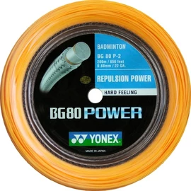 Badmintonsaite Yonex BG 80 Power Orange (0.68 mm) - 200m