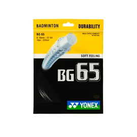 Badmintonsaite Yonex Micron BG65 Black (0.70 mm)