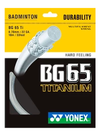 Badmintonsaite Yonex Micron BG65Ti White (0.70 mm)