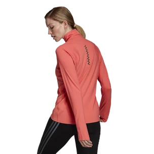 Damen Hoodie adidas  Run Fast 1/2 Zip Semi Turbo S