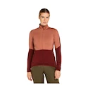 Damen Hoodie Icebreaker Merino 400 RealFleece Descender LS Z Cedar Wood/Port/Cb