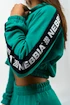 Damen Hoodie Nebbia  Cropped Zip-Up Hoodie green