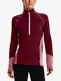 Damen Hoodie Under Armour ColdGear 1/2 Zip-RED