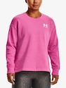 Damen Hoodie Under Armour  Rival Fleece Oversize Crew-PNK