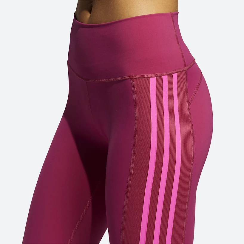 Adidas leggings 3 stripes pink best sale