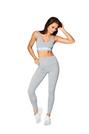 Damen Leggins Gym Glamour Legíny vysoký pas šedé