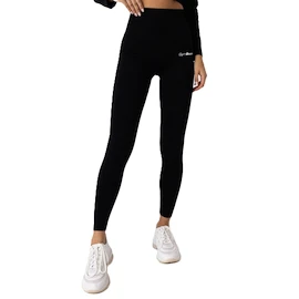 Damen Leggins GymBeam FLO Ribbed Leggings Black