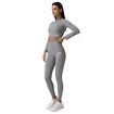 Damen Leggins GymBeam  FLO Ribbed Leggings Grey