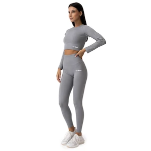 Damen Leggins GymBeam  FLO Ribbed Leggings Grey XL