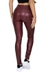 Damen Leggins Hugz Jeans  Wine Faux Leather Biker High Waist