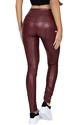 Damen Leggins Hugz Jeans  Wine Faux Leather Biker High Waist