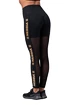 Damen Leggins Nebbia  Gold Mesh leggings 829 black