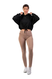 Damen Leggins Nebbia Organic Cotton Ribbed High Waist Leggings 405 brown