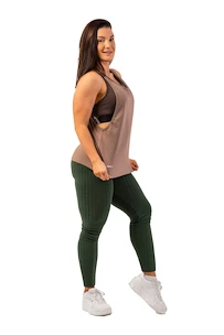 Damen Leggins Nebbia  Organic Cotton Ribbed High Waist Leggings 405 dark green XS