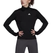 Damen T-Shirt adidas Own The Run 1/2 Zip Black