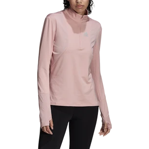 Damen T-Shirt adidas Own The Run 1/2 Zip Wonder Mauve L