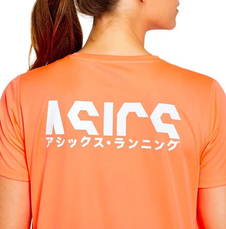 Coral Damen Top | Sportega T-Shirt SS Asics Katakana