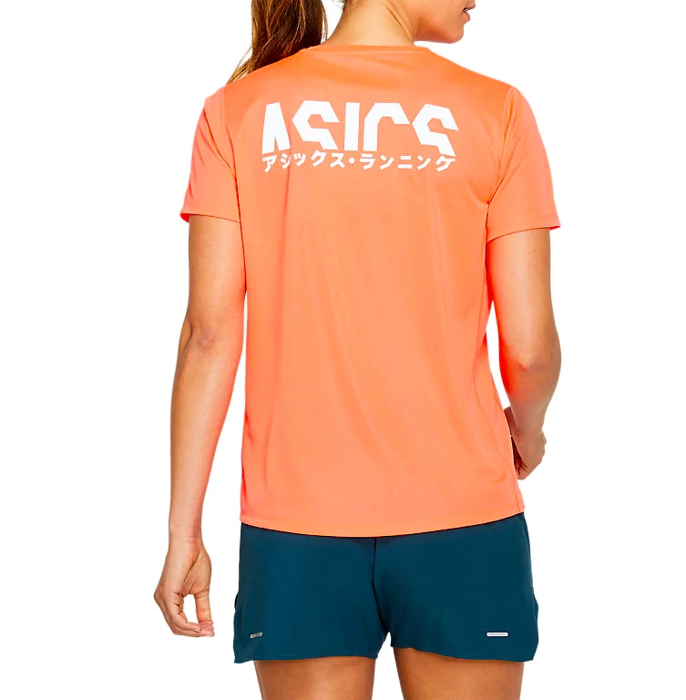 Damen T-Shirt Asics Katakana SS Coral | Top Sportega