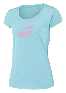 Damen T-Shirt Babolat  Exercise Flag Tee Women Angel Blue