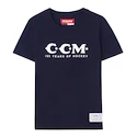 Damen T-Shirt CCM 125 Anniversary SS Tee Navy