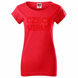 Damen T-Shirt Czech Virus Dámské triko Dotted červené