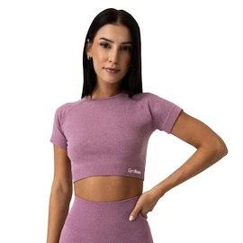 Damen T-Shirt GymBeam FLO CropTop Violet