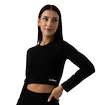 Damen T-Shirt GymBeam  FLO Ribbed CropTop Black