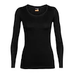 Damen T-Shirt Icebreaker Merino 200 Oasis LS Scoop Black