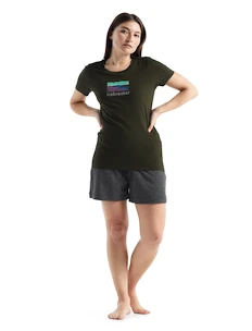 Damen T-Shirt Icebreaker  Tech Lite II SS Tee Trailhead Loden M