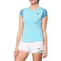 Damen T-Shirt Mizuno  Charge Printed Tee  Blue Glow