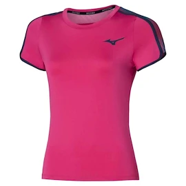 Damen T-Shirt Mizuno Frontier Tee W Fuchsia Purple