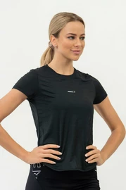 Damen T-Shirt Nebbia FIT Activewear T-Shirt “Airy” with Reflective Logo black