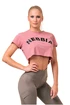 Damen T-Shirt Nebbia  Fit & Sporty crop top old rose