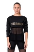 Damen T-Shirt Nebbia  Mesh T-shirt 805 black