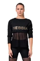 Damen T-Shirt Nebbia  Mesh T-shirt 805 black