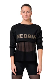 Damen T-Shirt Nebbia Mesh T-shirt 805 black