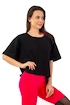 Damen T-Shirt Nebbia  Organic Cotton Loose Fit “The Minimalist” Crop Top 417 black XS/S