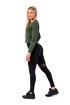 Damen T-Shirt Nebbia  Organic Cotton Ribbed Long Sleeve Top 415 dark green