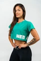 Damen T-Shirt Nebbia  Oversized Crop Top green