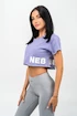 Damen T-Shirt Nebbia  Oversized Crop Top purple