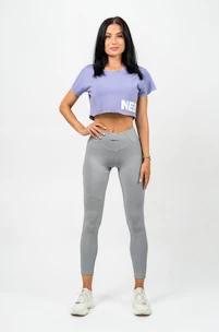 Damen T-Shirt Nebbia  Oversized Crop Top purple