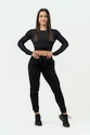 Damen T-Shirt Nebbia  Women's Long Sleeve Crop Top Perform 839 Black