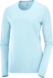 Damen T-Shirt Salomon Agile LS Tee Crystal Blue