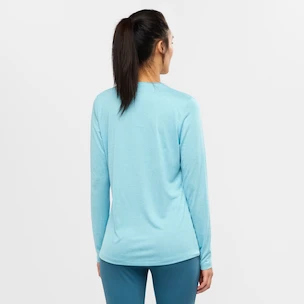 Damen T-Shirt Salomon  Agile LS Tee Crystal Blue