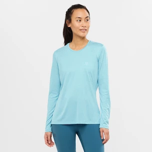 Damen T-Shirt Salomon  Agile LS Tee Crystal Blue