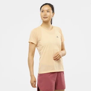 Damen T-Shirt Salomon  Cross Rebel SS Tee Apricot Ice S