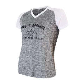 Damen T-Shirt Sensor Cyklo Charger Grey/White