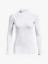 Damen T-Shirt Under Armour ColdGear Authentics Mockneck-WHT